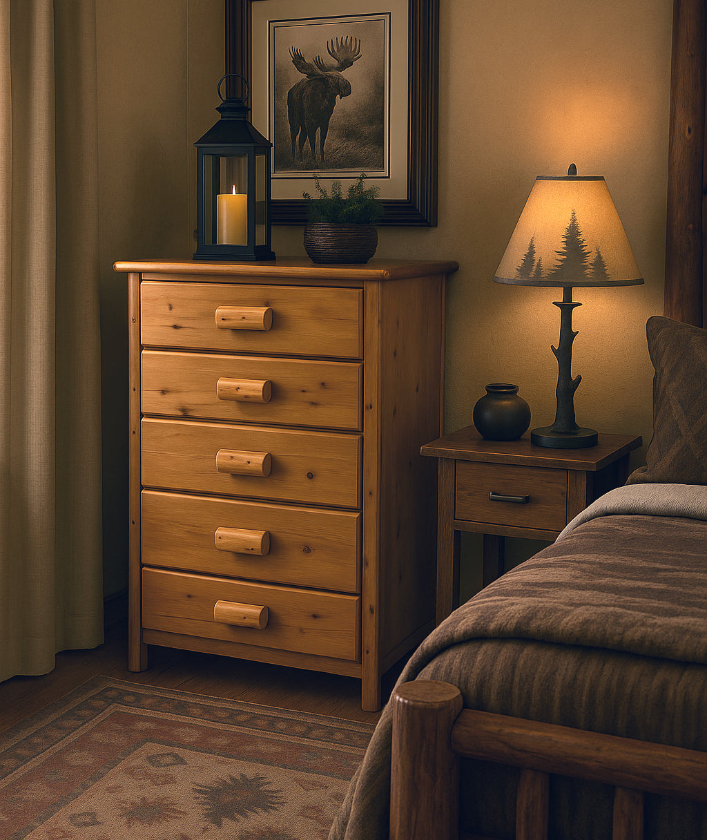 Great Lakes Timber Log 5 Drawer Chest