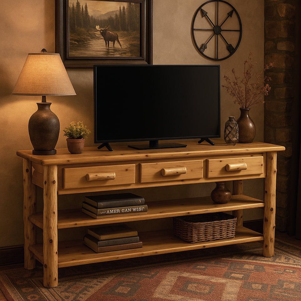 Great Lakes Timber Cedar 3 Drawer Entertainment Center