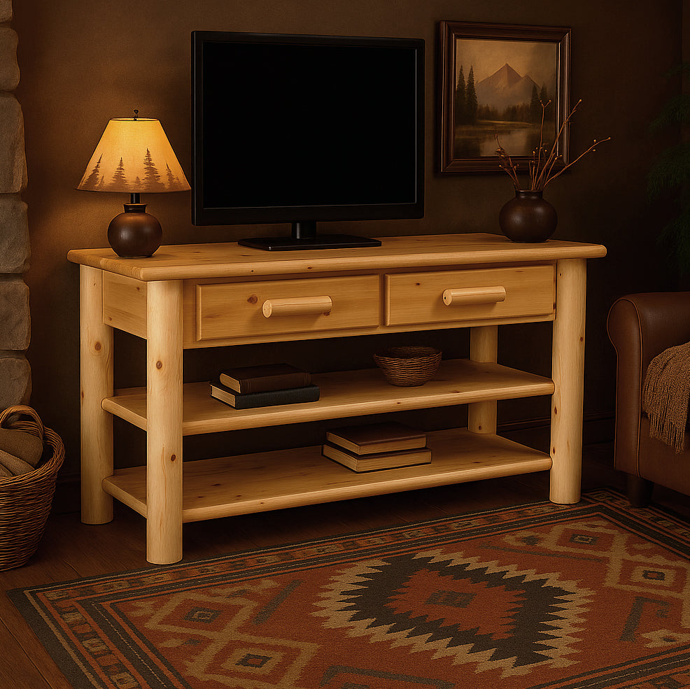 Great Lakes Timber Cedar 2 Drawer Entertainment Center