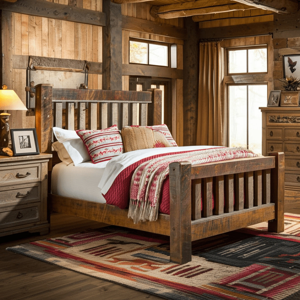 Sawmill Rough Sawn Spindle Bed