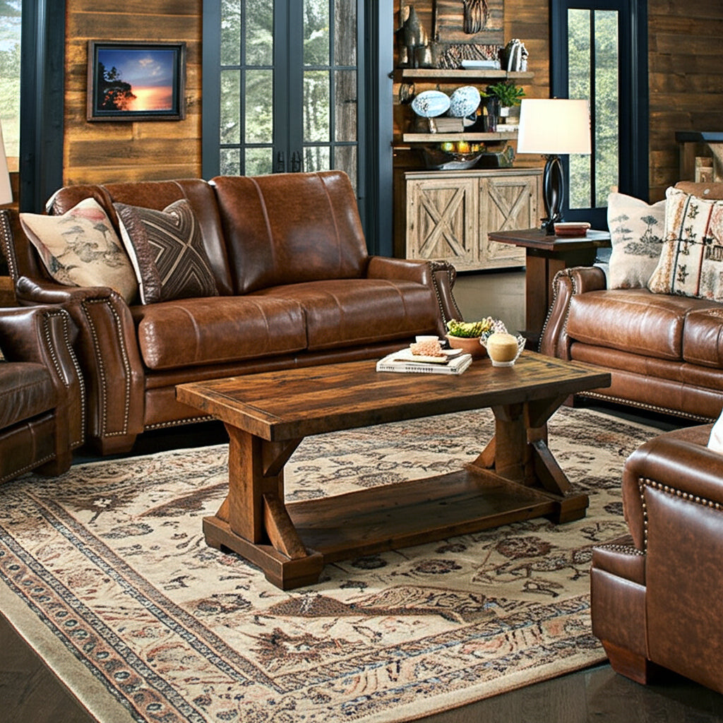 Western Winds Trestle Coffee Table