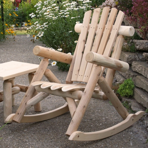 Cedar Log Rocking Chair - Lakeland Mills