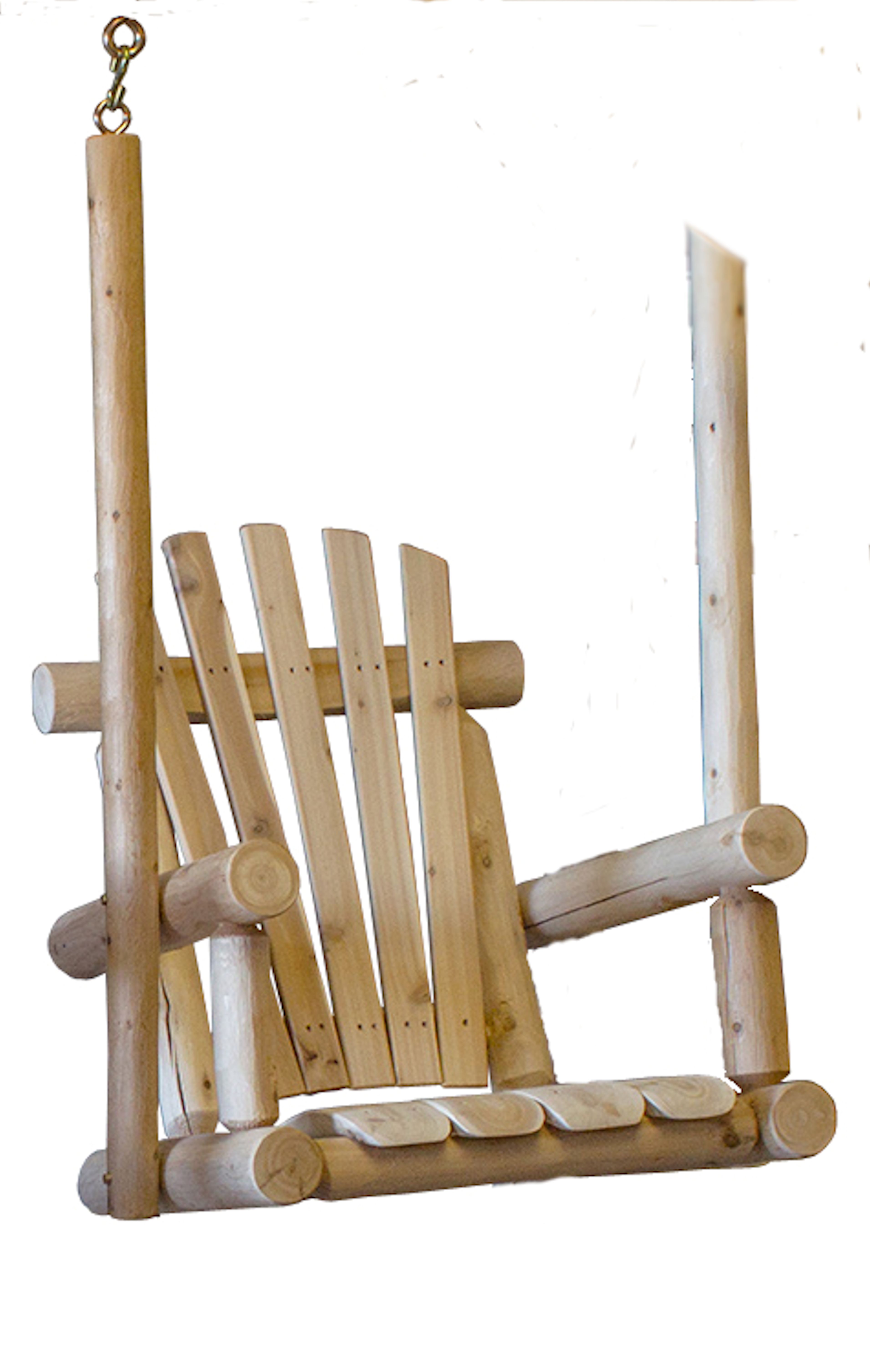 Cedar Log Double Chair Swing Lakeland Mills