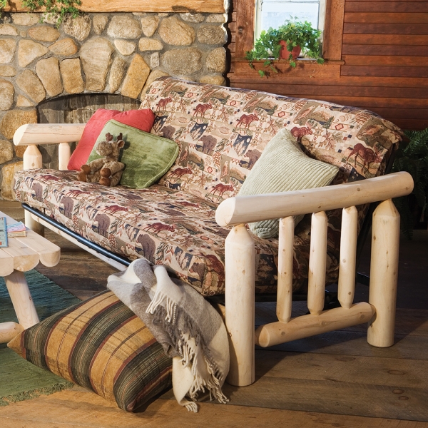 Cedar Looks Log Futon Frame - Lakeland Mills