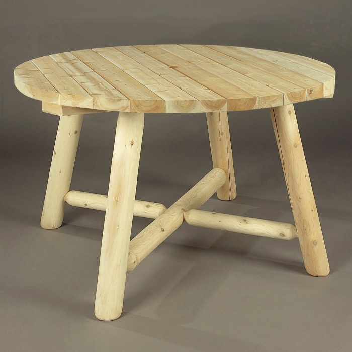 Round Log Dining Table